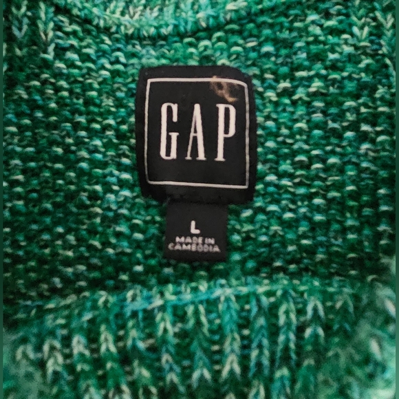 GAP Green Scoop Neck Sweater, size L. - Picture 6 of 6